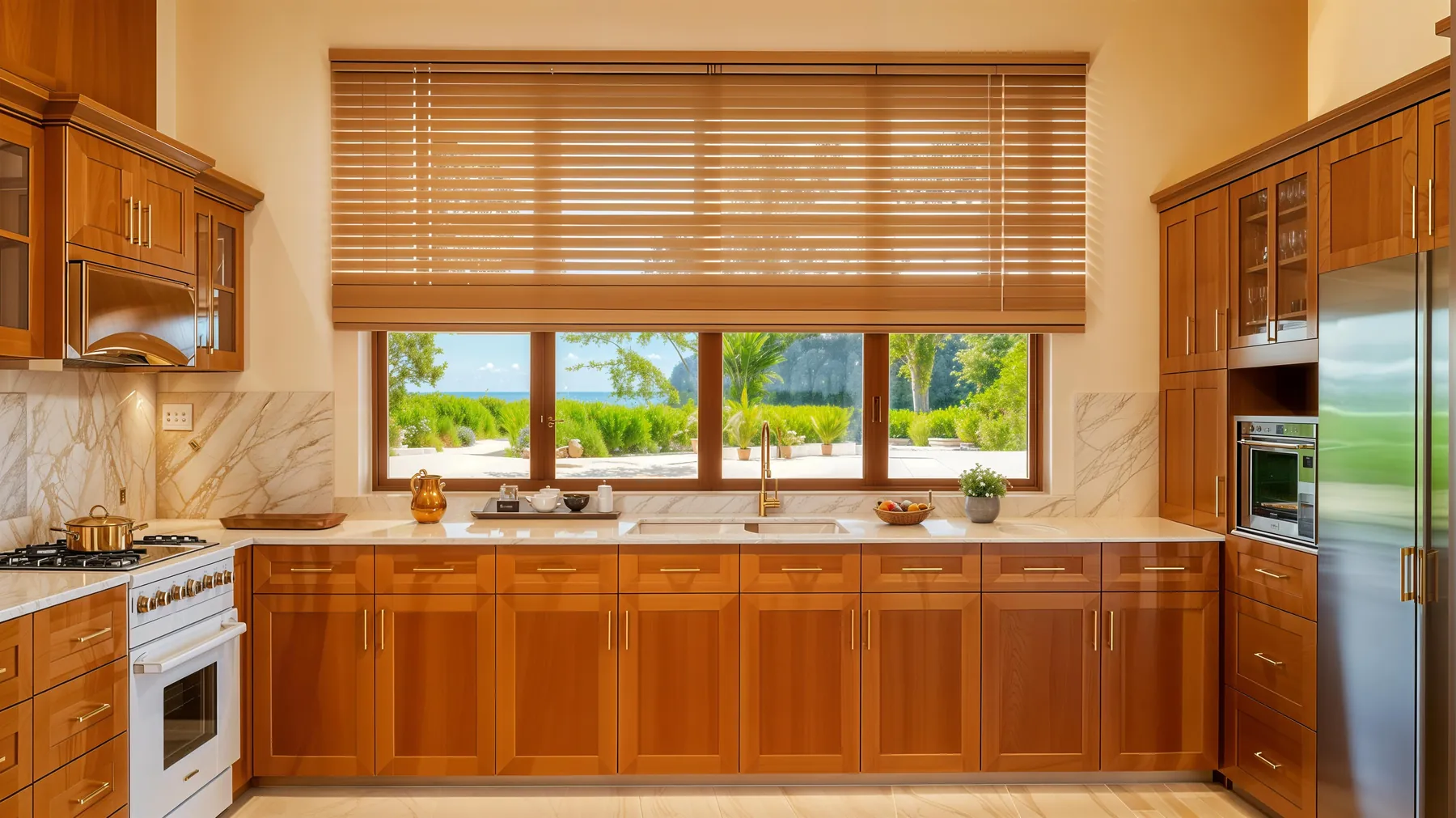 Kitchen with Garden View