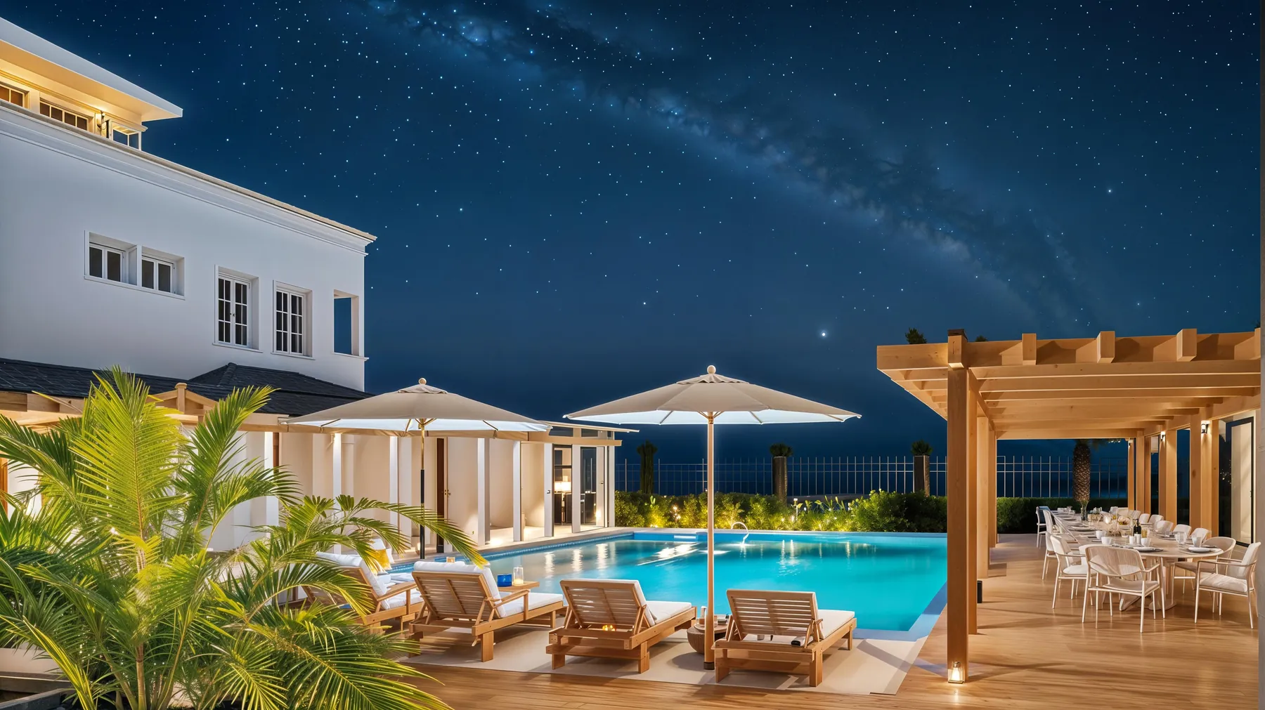 Pool Under the Stars