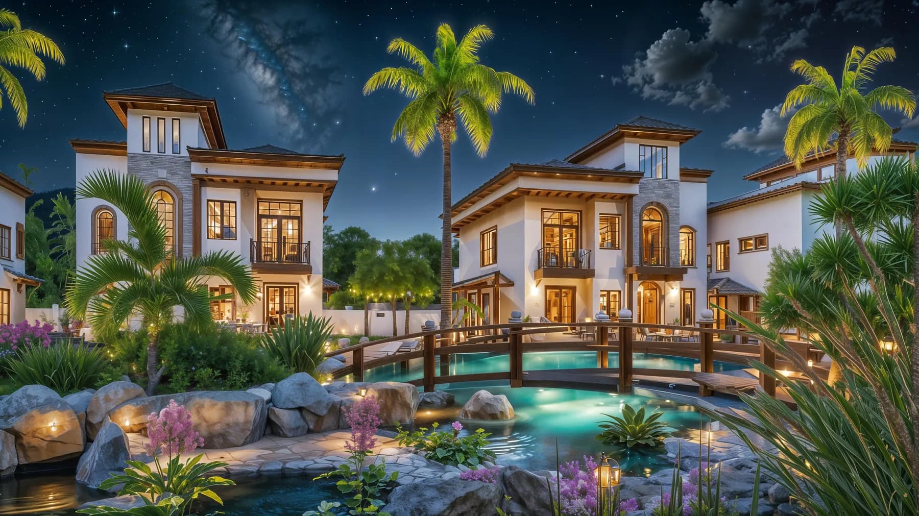 Water Gardens at Night
